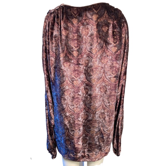 Vintage 70’s FENDI 365 for Neiman Marcus Tapestry Velvet Blouse Sz 42 / 6 US - Picture 13 of 15